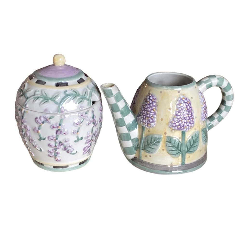 Debbie Mumm for Sakura floral sugar and creamer set